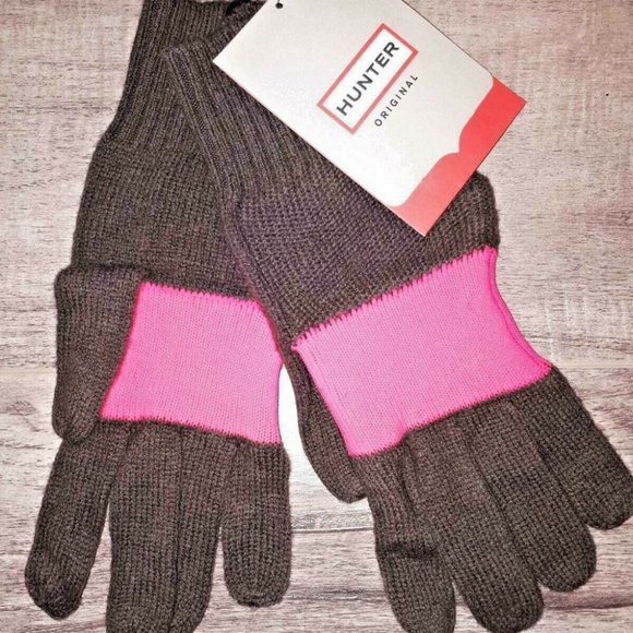 HUNTER Women's Merino Wool Gloves Chocolate Brown - Picture 1 of 1